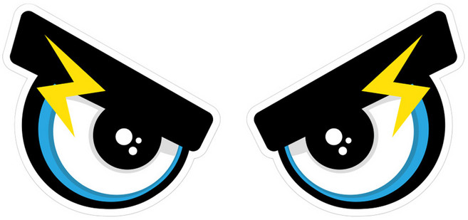 뭉키데코 안전거리유지 전방주시 이글아이 반사스티커 중형, 혼합색상, 1개