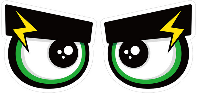 뭉키데코 안전거리유지 반사스티커 중형, 번개맨, 1개