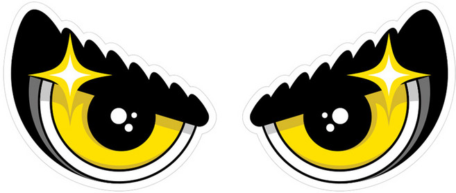 뭉키데코 안전거리유지 고휘도 반사스티커 중형, 매의눈, 1개