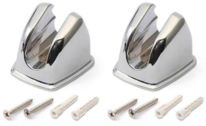 샤워기 고정 2단 거치대 2p, 실버