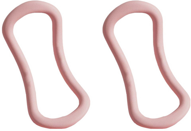블루베라 파스텔 요가링 종아리 마사지기, 2개, 핑크