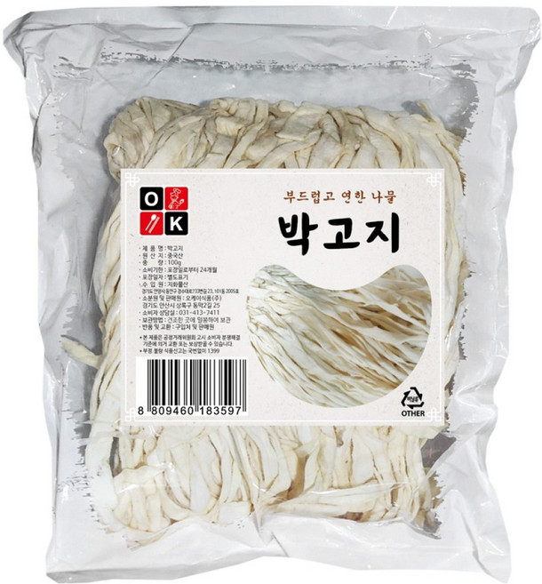 오케이식품 박고지, 1개, 100g