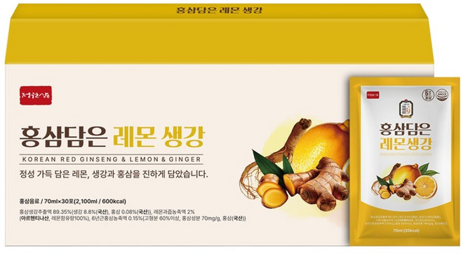 정원삼 홍삼 담은 레몬 생강, 70ml, 30개