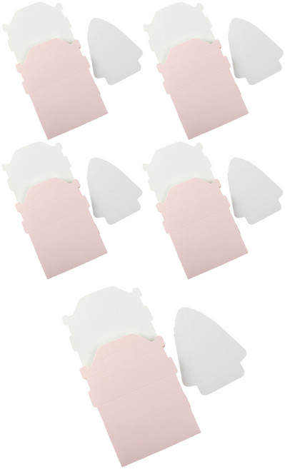 아이엔피 앞열림 조각 케이크박스 12x9x9cm + 받침 7.5x11.5x2cm 세트, 핑크(케이크박스), 화이트(받침), 5세트