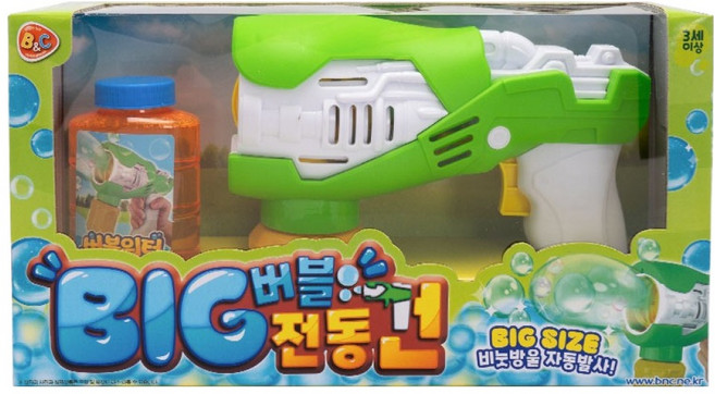 비앤씨 빅사이즈 비눗방울 자동 발사 빅 버블 전동건, 혼합색상, 1개