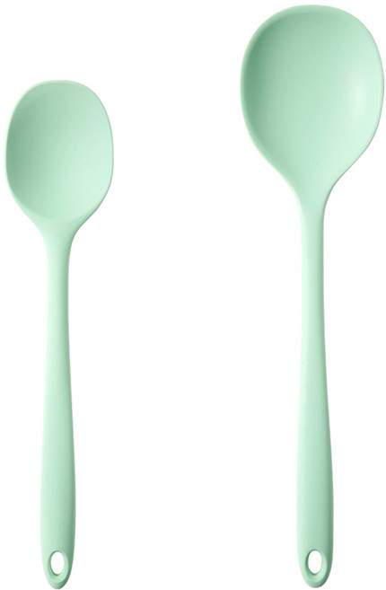 이지실리 실리콘 요리 볶음스푼 31.5cm + 멀티스푼 28cm 세트, 민트, 1세트
