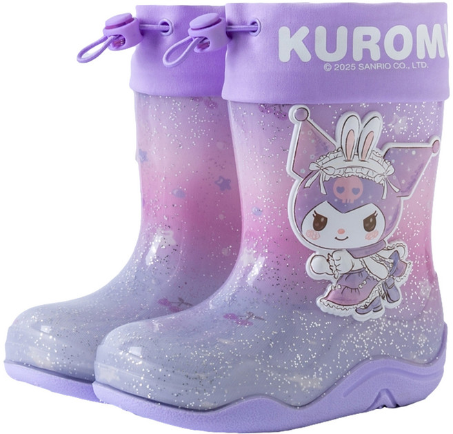아동용 산리오 홀로그램 글리터 레인부츠