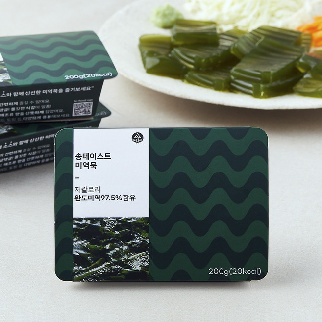 하이푸드 송테이스트 미역묵 200g + 묵소스 6g * 2개 + 와사비 3g 세트, 215g, 3세트
