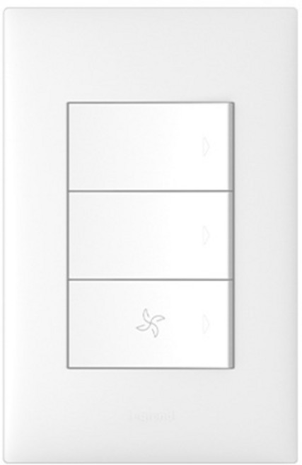 르그랑 아펠라화이트 Simple 3구 스위치 하단 FAN, 1개