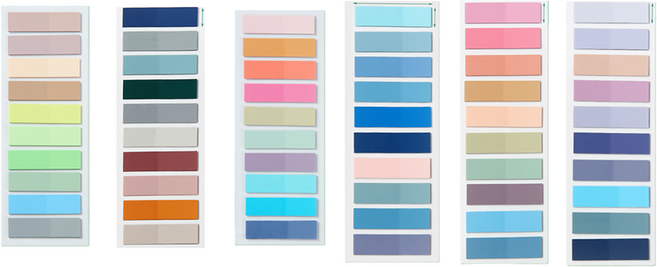 더깔끔 인덱스 점착 스티커 메모지 60컬러 세트, 혼합색상, 1200개입, 1세트