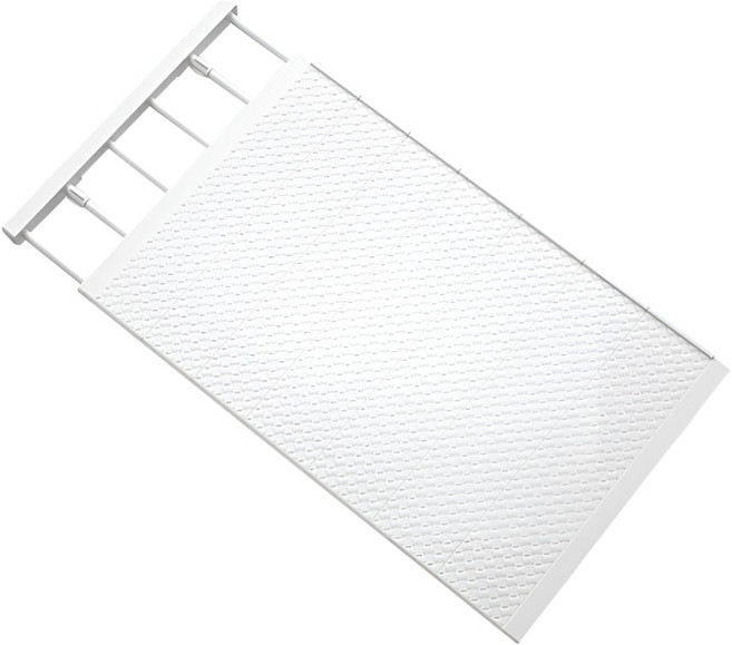 로이홈 다용도 압축 길이조절 와이드 선반 42 x 75~120cm, 화이트, 1개