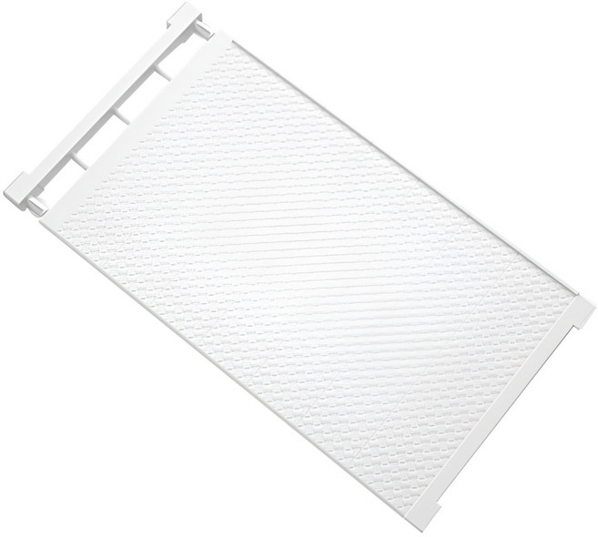 로이홈 다용도 압축 길이조절 와이드 선반 35 x 75~120cm, 화이트, 1개