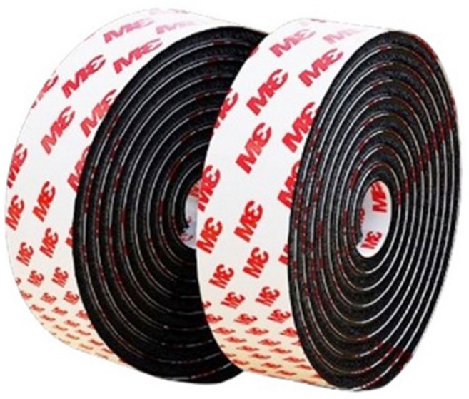 파리박사 벨크로 테이프 블랙 5cm x 2m, 1세트