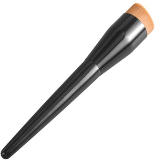 딥톡 둥근 사선 파운데이션 브러쉬 DT0496, 1개, 블랙