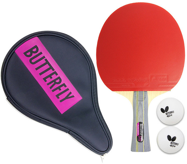 버터플라이 탁구라켓 NAKAMA S-10 + 뉴로고풀케이스2 로즈 세트, 1세트