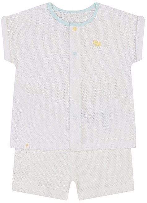 에뜨와 아동용 통기성 리토 반소 면 내의 세트