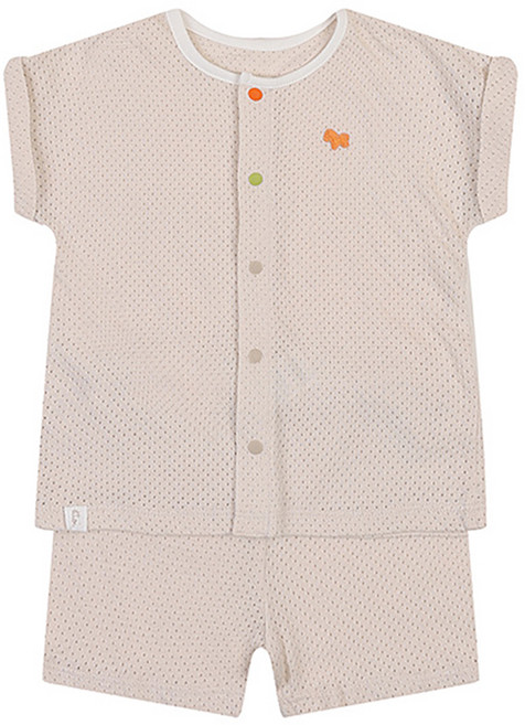 에뜨와 아동용 통기성 리토 반소 면 내의 세트