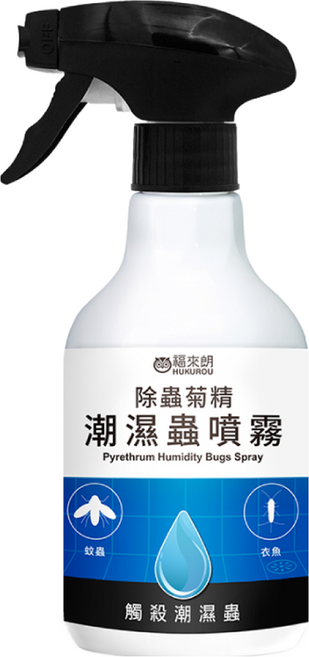 HUKUROU 福來朗 除蟲菊精潮濕蟲噴霧 500ml, 1瓶