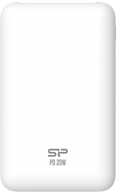 Silicon Power 廣穎電通 2萬毫安 20W QC PD TypeC雙向快充迷你行動電源 120 x 72 x 30mm, QS58, 白色