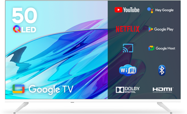 이노스 4K UHD QLED TV 화이트에디션, 127cm(50인치), 스탠드형, 고객직접설치