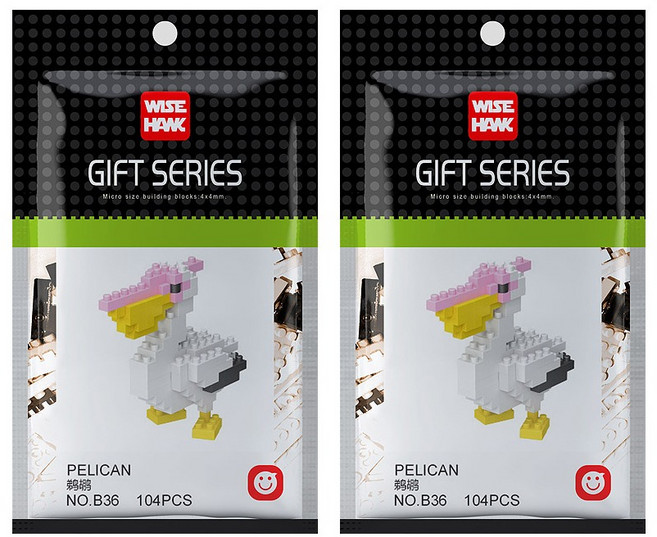 와이즈호크 나노블럭 팰리컨 B36wh, 혼합색상, 2개