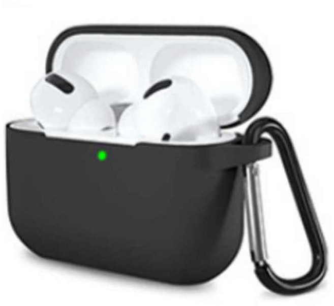 텐브릿지 깔끔한 무광매트 실리콘 케이스, 블랙, 1개, 에어팟 4세대