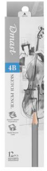 디마스트 미술용 연필 12개입, 4B, 1세트