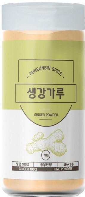 푸른빈 생강 가루 분말, 1개, 70g