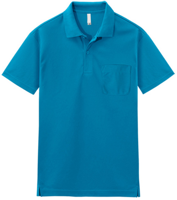 M.N.C 男女通用 Dry Coolon 口袋Polo衫 MDBT593TS, 綠松石色
