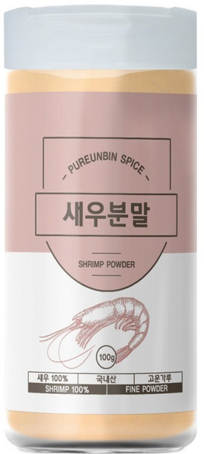 푸른빈 새우 분말 가루, 1개, 100g