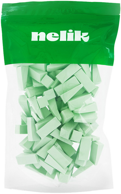 넬릭 올데이 메이크업 대용량 조각 퍼프 100p, 1개, 민트