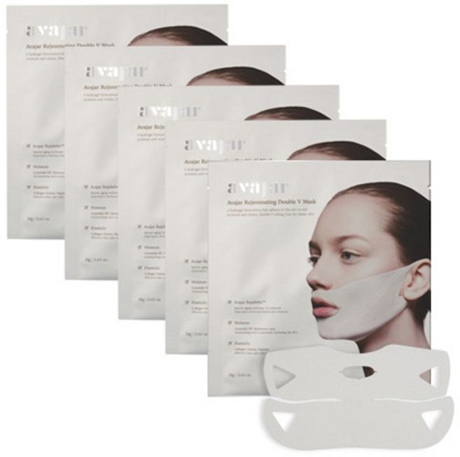 에이바자르 리쥬브네이팅 더블 브이 마스크, 1개입, 5개