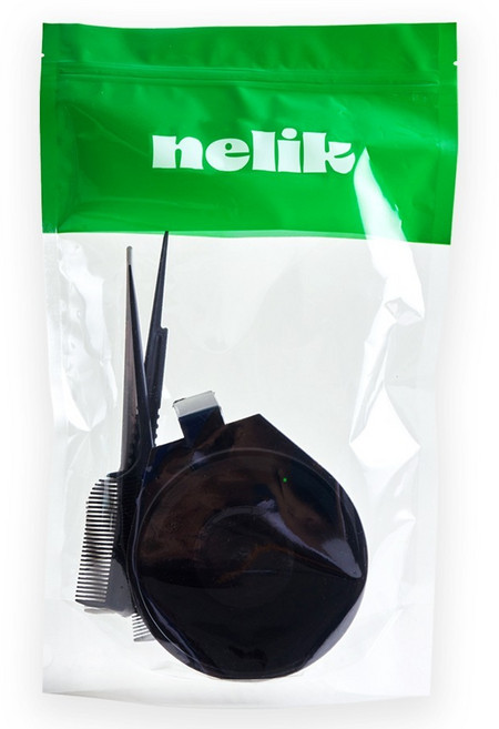 넬릭 간편 컬러 와이즈 프로 셀프 염색 볼 + 빗 2p + 꼬리빗 세트, 1세트, 블랙