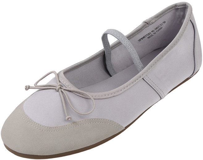 슈펜 여성용 새틴 배색 플랫슈즈 1 HPWWFFS301