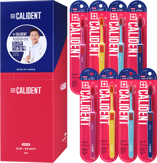 칼리덴트 슬림 엑스트라 소프트 칫솔, 8개입, 1개