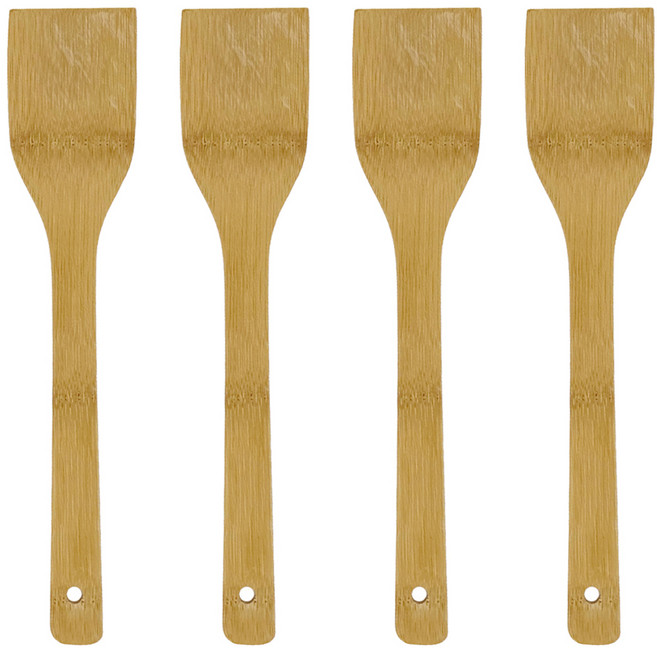 대나무 일자뒤집개, 내츄럴, 4개