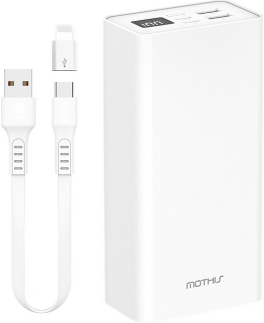 모디스 15W LED 대용량 보조배터리 30000mAh, 화이트, 모디스 보조배터리