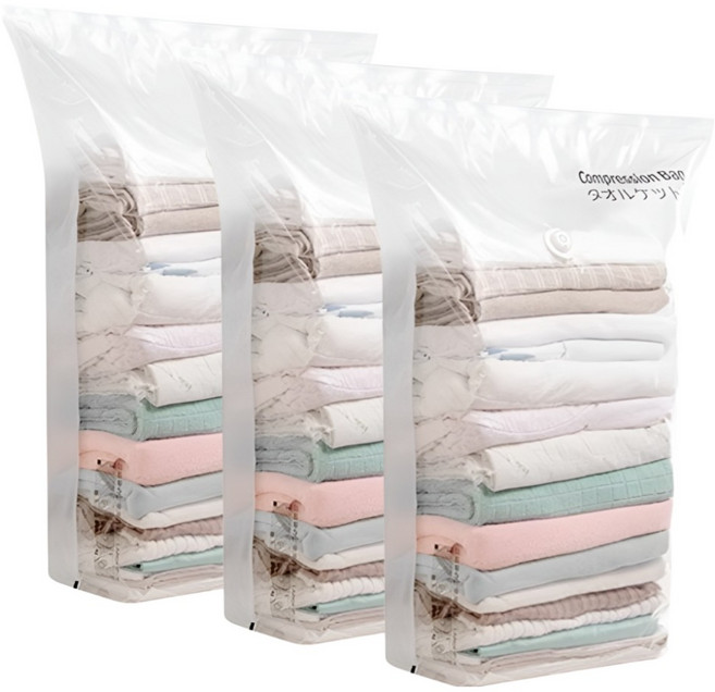 살림이음 도구필요없는 맨손 이불 압축팩, 3개, 1개입