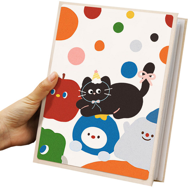 알로데 팝아트 성장기록 기념 사진앨범 11 x 8.8 cm, TYPE06 검은네로, 200매