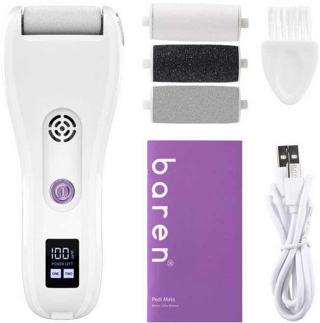 바렌 패디메이트 듀얼파워 흡입식 전동 발각질 제거기, 1개입, 1개, 295g