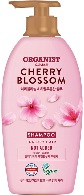 오가니스트 엘라스틴 체리블라썸 수분 영양 샴푸, 750ml, 1개