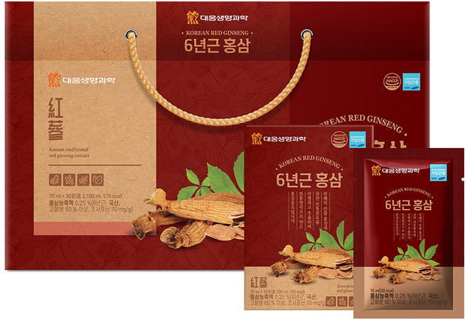 DAEWOONG LIFE SCIENCE 6年根紅參 30入, 2.1L, 1個