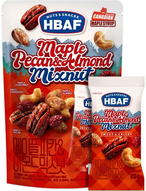 바프 메이플피칸 앤 아몬드 믹스넛 10p, 200g, 1개