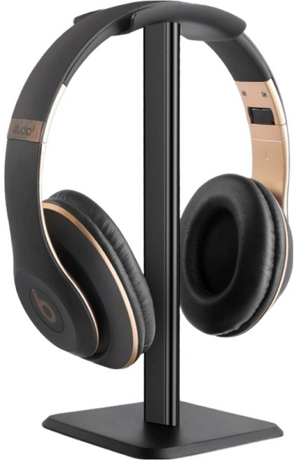 솜데이 스탠드형 헤드셋 거치대 10.5 x 10.5 x 22 cm, 블랙