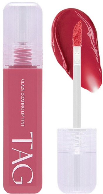 TAG 글레이즈 코팅 립 틴트, 1개, 3.5g, 06 로즈 필링