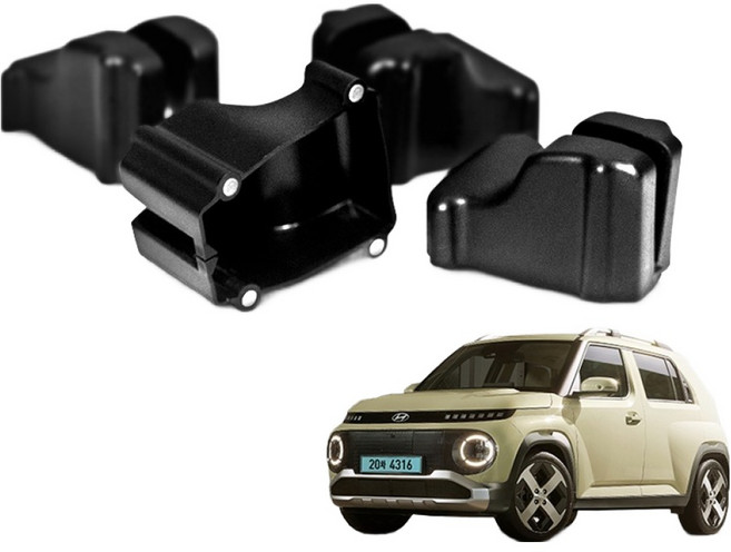 벤딕트 악세사리 실내 도어 힌지 커버 4p, 블랙, 캐스퍼 일렉트릭