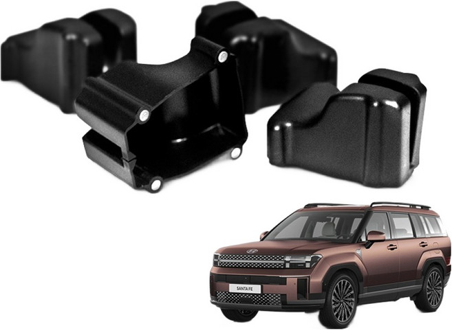 벤딕트 악세사리 실내 도어 힌지 커버 4p, 블랙, 싼타페 MX5