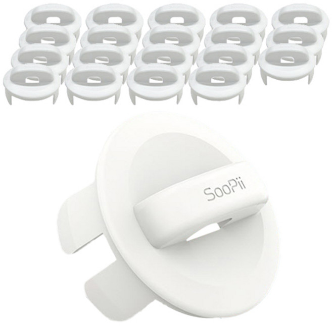 수피 접지 콘센트 멀티탭 안전 커버, 화이트, 20개