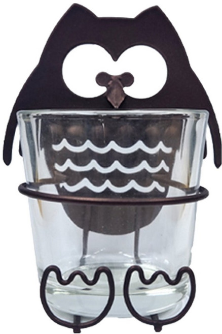 양키캔들 부엉이홀더, 브라운 + 투명