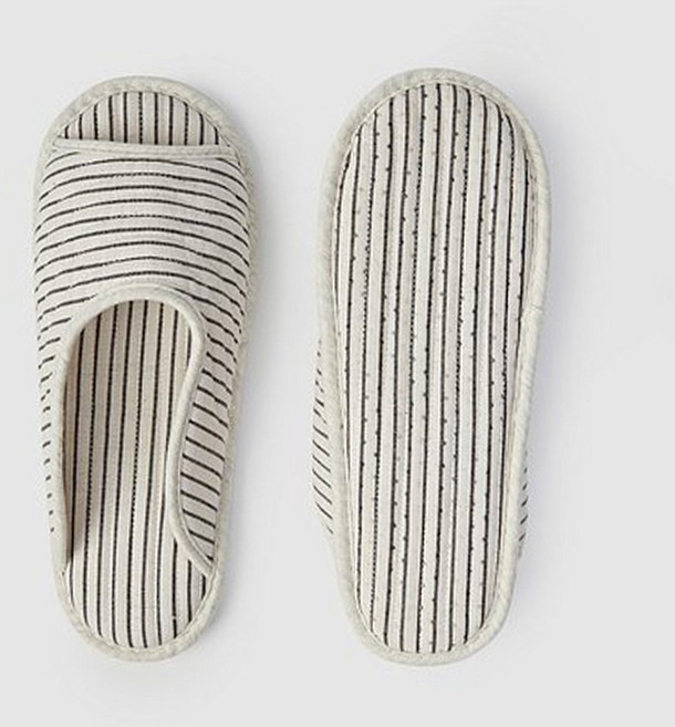 JAJU 여성용 퀼팅 심플 라인 워셔블 거실화, 아이보리, 1개